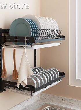 Blaeck Stainless aSt1el Dish Rack Wl Hanging Blowl Plate Rac