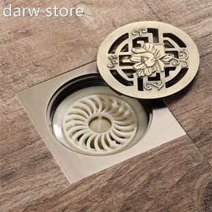 1010*00mm square brass Antiqu1e copperfloo r drainr bathoom