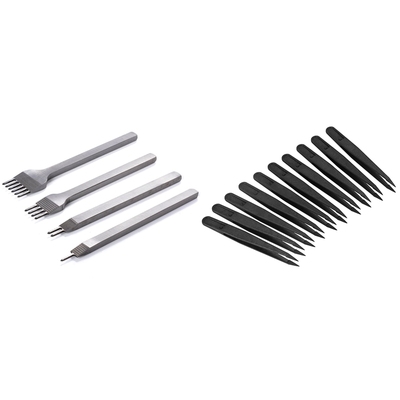 4 Pcs 3mm Punching Tools 适用于 Leather Crafts 1+2+4+6 Tips