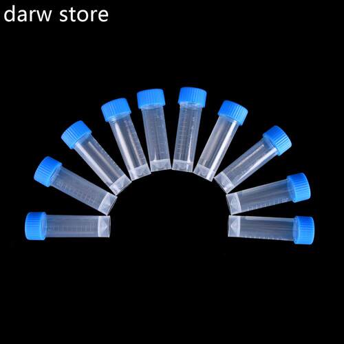 10s0pcsx 5mlV Chemistry Plati1c Test Tubes ial sSeal Caps Pa