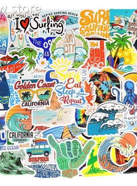 5n0c PCSCool Surfig 1Stickers Summer Bea h Travel Surf Decal