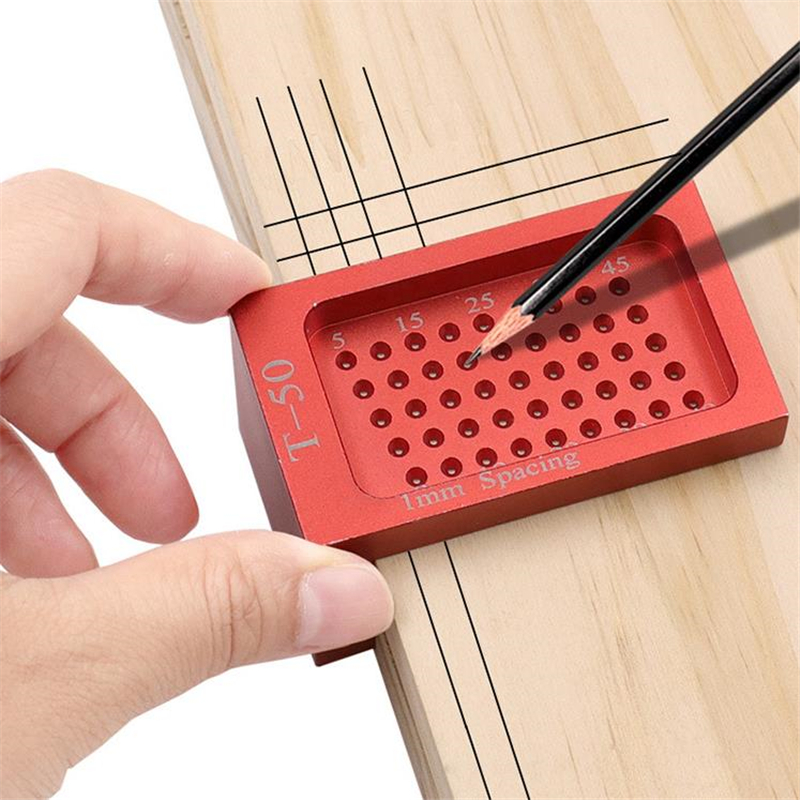 Aluminium Alloy Tracing Marking Ruler T50 Hole Positioning M