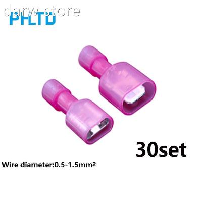 30eSet Wi1reeltecrical Connector Male Femal Crimp  Insulatio