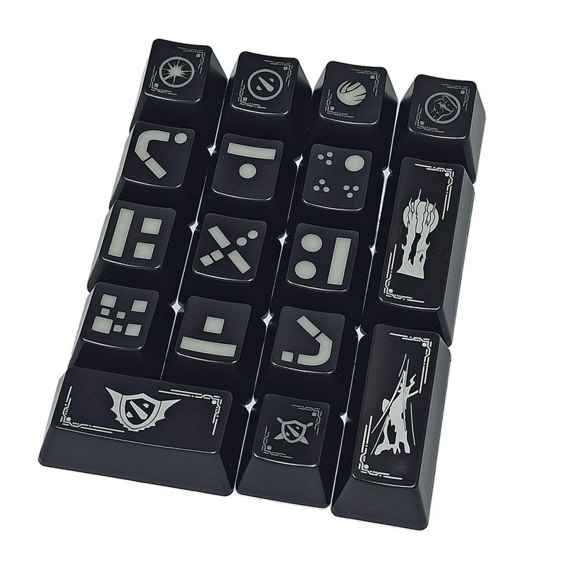17 Keys Gaming Keycap Set ABS RGB Backlight Numpad Keycaps C