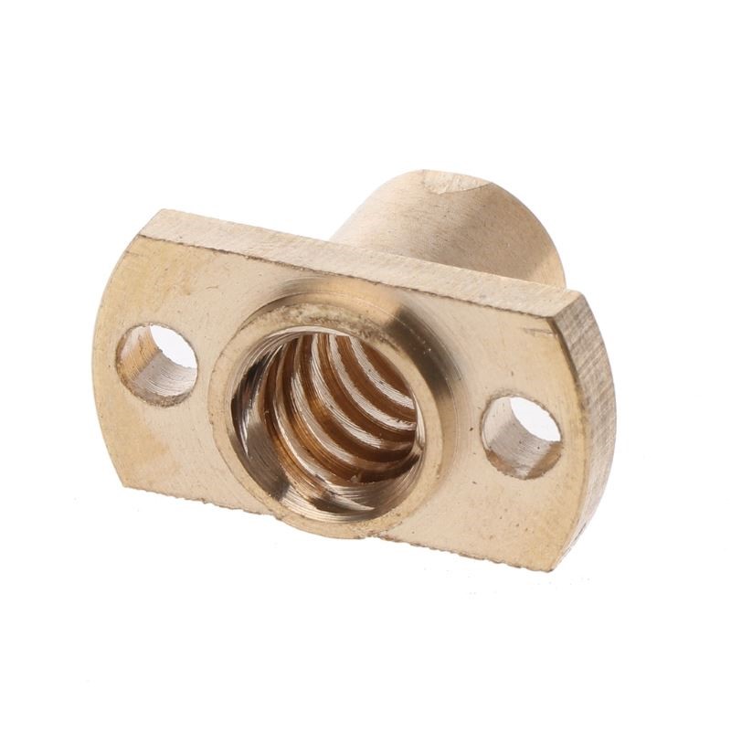 T8 nut Pitch 2mm Lead 8mm Brass T8x8mm Flange Lead Screw Nut