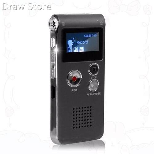 Voice Recorder 8G USB Rechargeable LCD Display Audio Voice R