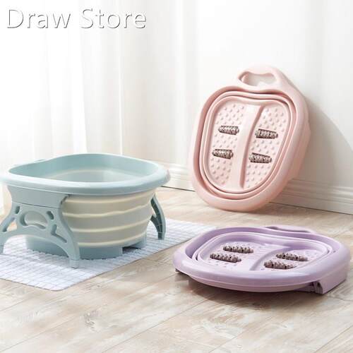 Foldable Foot Bath Plain Foaming Massage Bucket Portable Pla
