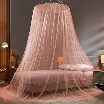 Circular Mosquito Net Hung Dome Indoor Tent Folding Bed Cano
