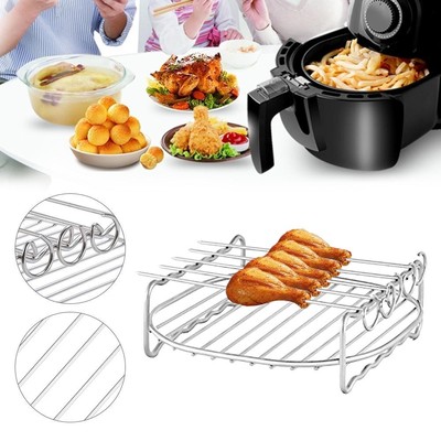 Stainless Steel Kitchen Steaming Cooking Grilling Rack Skewe