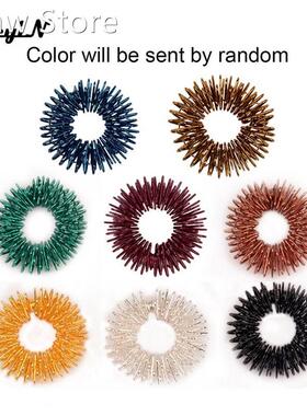 5pcs/Set Stainless Steel Finger Massage Ring Acupuncture Rin