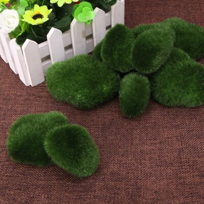 2022 New 10Pcs Moss Balls Decorative Stone Artificial Simula