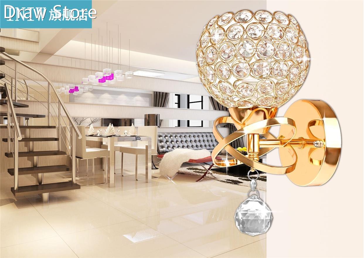 E14 Wall Lamp Indoor Lighting Wall Lamp Crystal Lights Decor