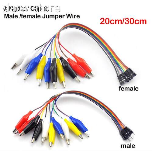 l10pin 20cm 30cmDouble-end A ligator Cl1ips Jump  Wire MaleF