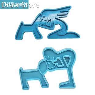 Dog's Kiss Keychain Epoxy Resin Mold Jewelry Pendant Sil