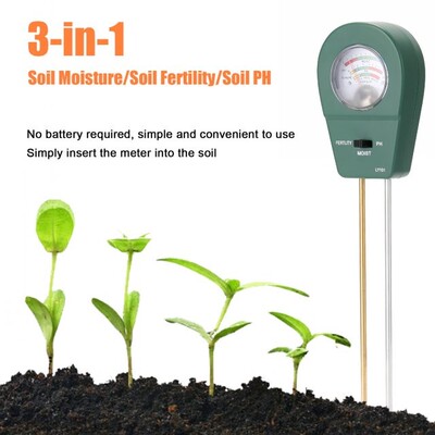 Soil Moisture/Fertility/PH 3-in-1 Soil Acidity Meter Soil De