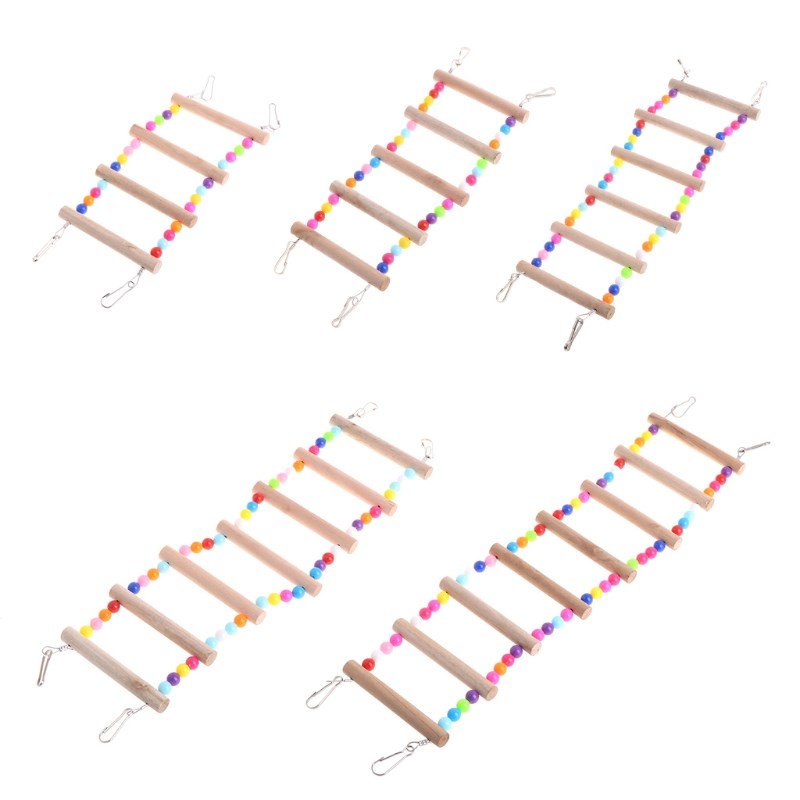 Birds Pets Parrots Ladders Climbing Toy Hanging Colorful Bal