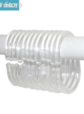 Bathroom shower curtain hook curved transparent C-type suspe