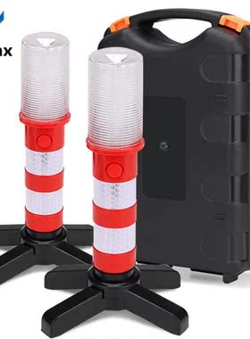 2pc LED Emergency Roadside Flares Detachable Stand Beacon Sa
