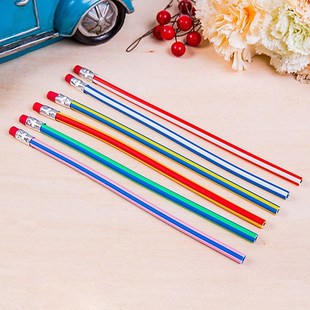3pcs Colorful Magic Bendy Flexible Soft Pencil With Eraser G