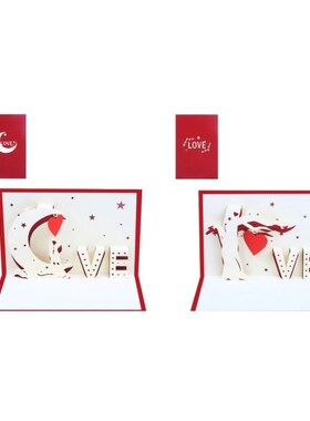New 3D Pop Up Cards Moon Love Valentines Day Card Anniversar