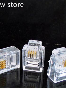 100Pcs Clear RJ111 6P4C ModulaurJack N etwork Male Plgs 4 Pi