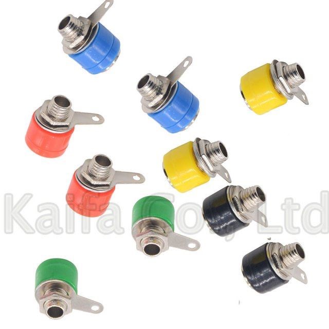 5 Color 4mm Banana Binding Post 4mm Banana Socket Plug Adapt