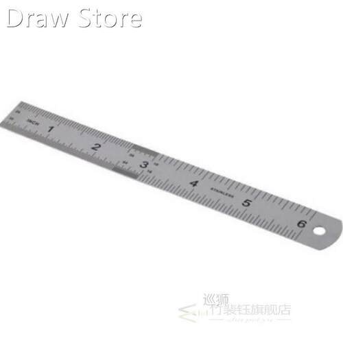 2PCS Stainless Steel Metal Ruler Metric Rule Precision Doubl