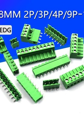 5Sets 5.08 Pcb Screw Terminal Block 2/3/4/5/6/7/8Pin Straigh