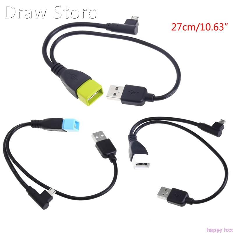 Micro USB 5 Pin Male To USB 2.0 Female Host OTG Y Splitter