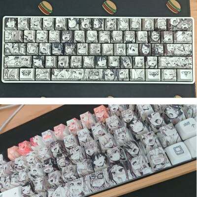 PBT 108 key Ahegao Keycap Dye Sublimation OEM Profile Japane