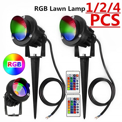 New Landscape Lights 10W Waterproof LED Garden Spotlights RG