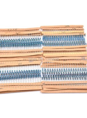600pcs/pack 1/4W 30 Kind Metal Film Resistors Assorted kit 1
