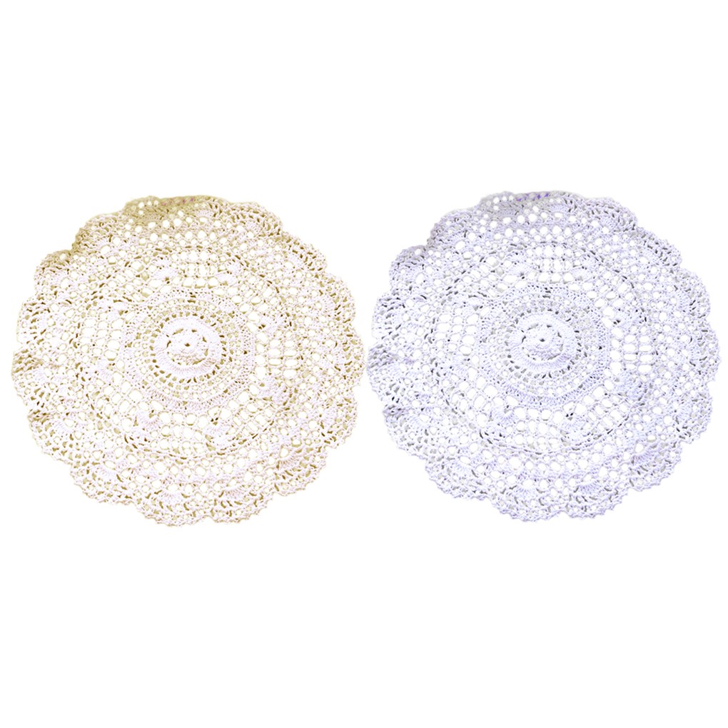 Cotton Lace Tablecloth White/Beige Dinner Table Hollow Desig