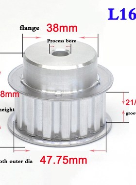 1PCS L Type 16 Teeth To 20 Teeth Synchronous Wheel Width 21m