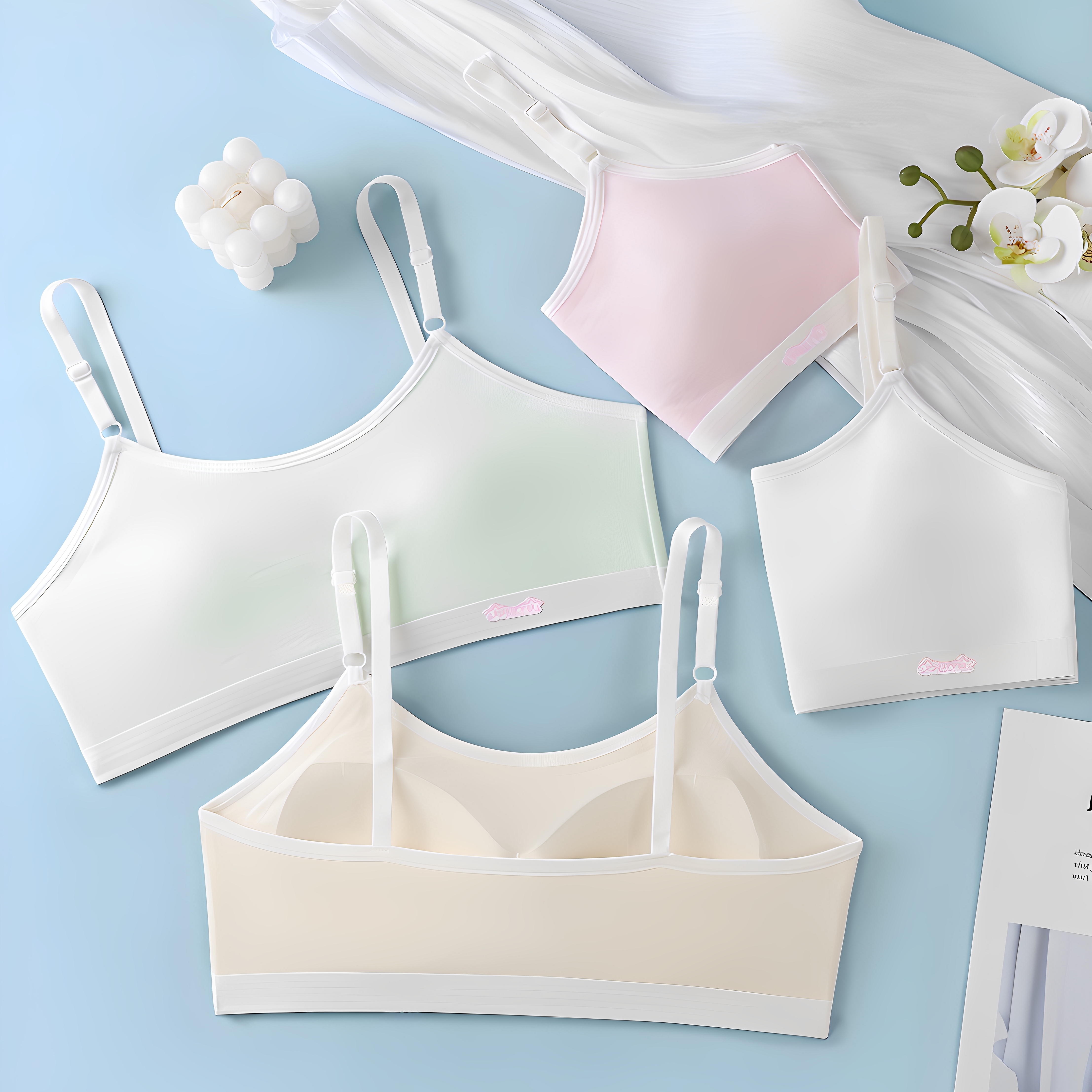 初中高中学生运动内衣女童防震背心发育期15岁青少年女孩少女纯棉