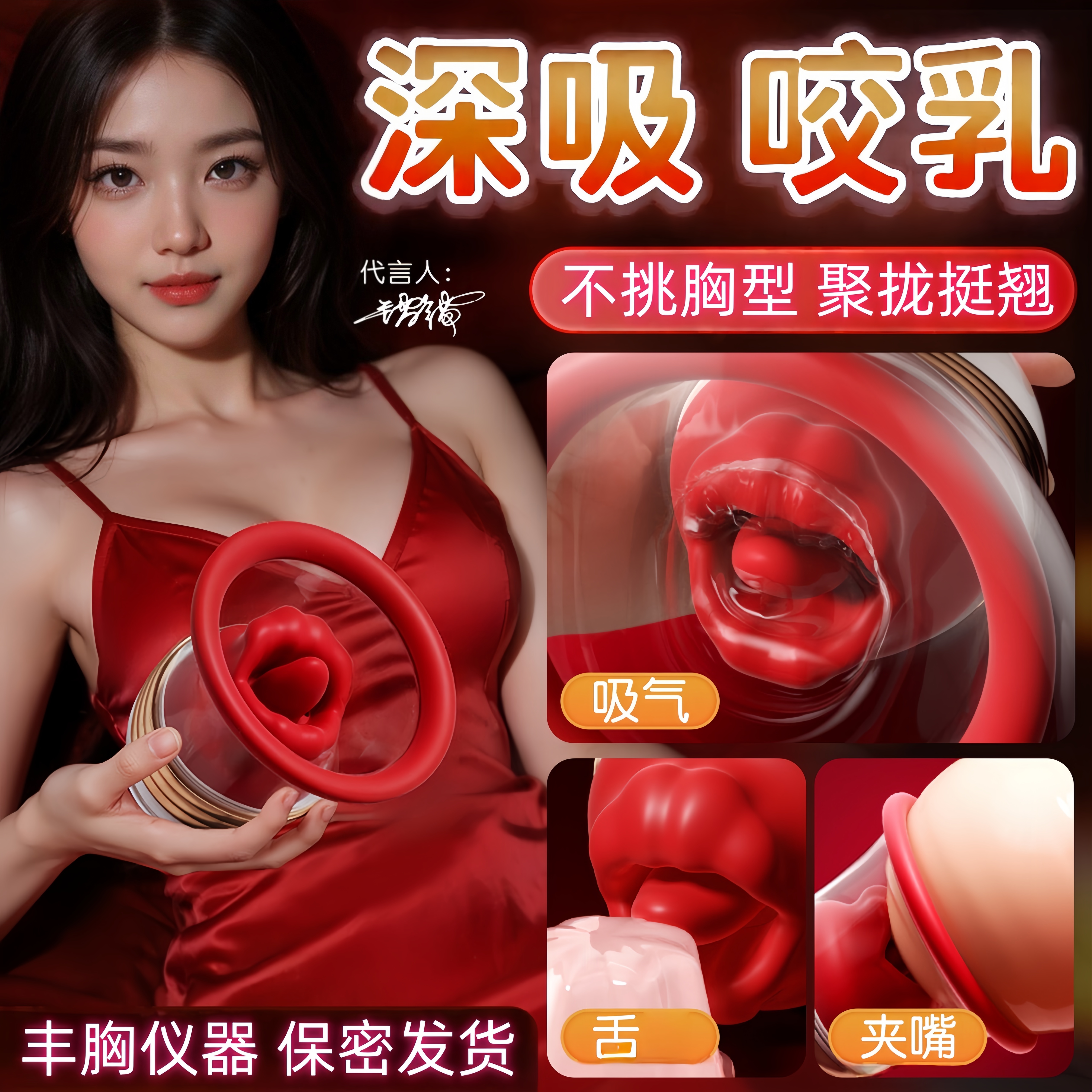 胸部按摩器乳腺疏通产后通乳堵奶按摩快速丰胸乳房胸部按摩仪揉捏