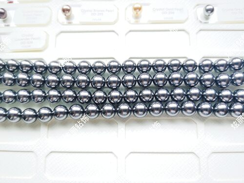原装进口施家珍珠5810通孔10 12mm 617深灰色