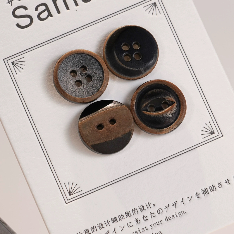 SAMA 寓言故事系列 四款15MM各有特色复古做旧工艺牛角扣