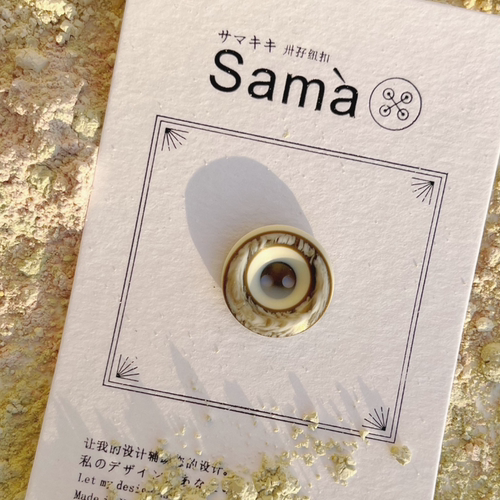SAMA 蜗牛 两眼彩浆中低边高新品趣味细节别致外套纽扣