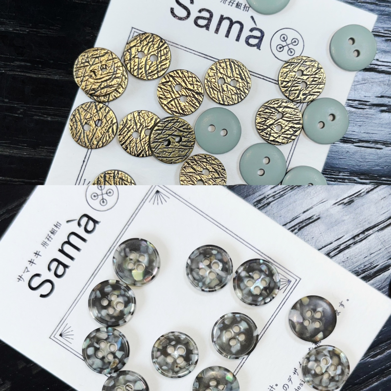 SAMA 东隅桑榆 酷甜风醋酸棉质衬衫连衣裙四眼纽扣