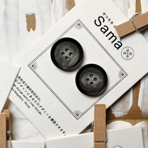 卅孖纽扣 霜华 牛角设计师外套西服四眼纽扣特殊光纤打色各有特色