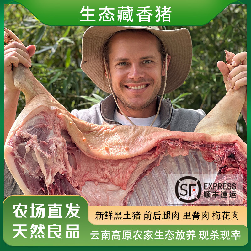 云南高原农家新鲜藏香猪黑土猪前后腿里脊肉梅花肉吃菜包顺丰,水产肉类/新鲜蔬果/熟食,生猪肉,淘宝优惠券,粉丝福利购,淘宝优惠卷