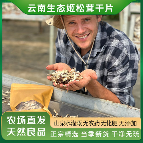 云南生态姬松茸菌片干片日晒顺丰