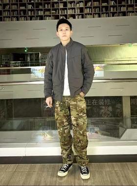 秋冬leaf军鸟立领保暖加厚户外机能棉服通勤夹克休闲外套男潮