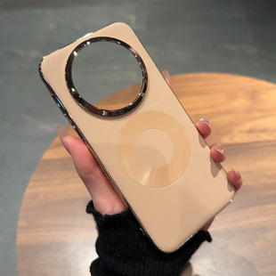 电镀磨砂素皮磁吸适用华为mate80pro手机壳超薄mate80无线充保护套mate80promax新款简约高级感防摔软边大孔