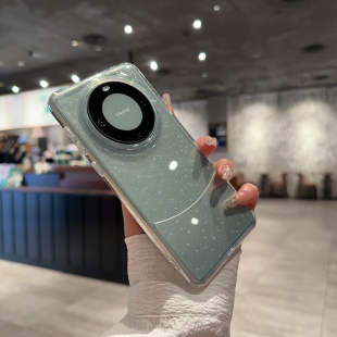 新款 适用华为mate60pro手机壳透明mate40pro全包防摔硅胶mate60pro 简约m50高级感软边ins 星空闪粉