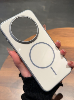 【真的不一样】白色闪粉磁吸适用华为mate80手机壳mate80pro软边框圆形标志保护套通用型max新款防摔硅胶