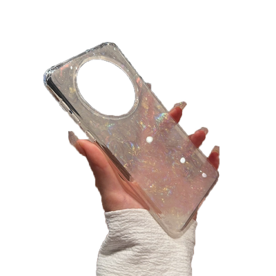 华为mate60硅胶简约闪粉贝壳纹