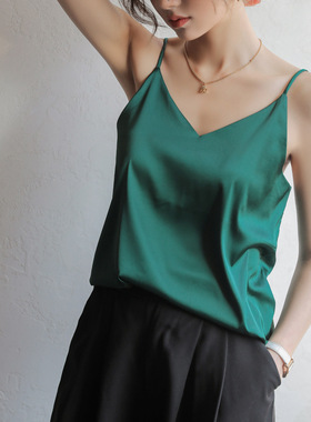 Loose underbelly suspender blouse female宽松遮肚吊带上衣女士