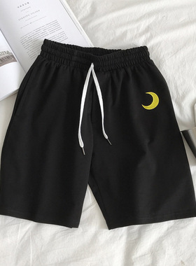 Loose and simple sports capris for men宽松简约纯色运动五分裤